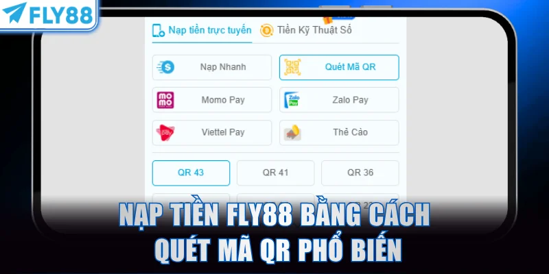 Nạp tiền FLY88 bằng cách quét mã QR phổ biến