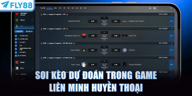 Soi kèo dự đoán trong game Liên Minh Huyền Thoại